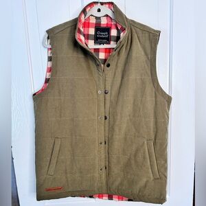 Simply Southern Men's Washington Brown and Plaid Vest Size Large NWT